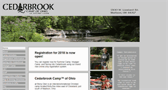 Desktop Screenshot of cedarbrookcampoh.com