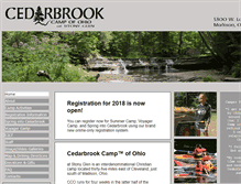 Tablet Screenshot of cedarbrookcampoh.com